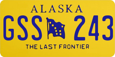 AK license plate GSS243