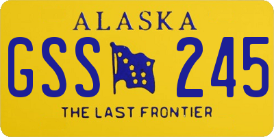 AK license plate GSS245