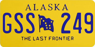 AK license plate GSS249