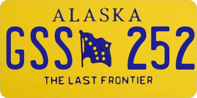AK license plate GSS252