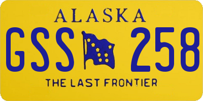 AK license plate GSS258