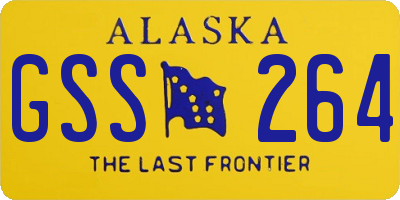 AK license plate GSS264