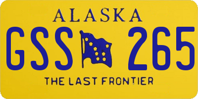 AK license plate GSS265