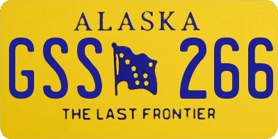 AK license plate GSS266