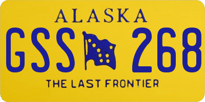 AK license plate GSS268