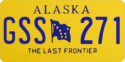AK license plate GSS271