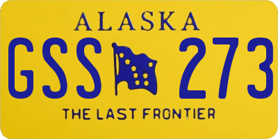 AK license plate GSS273
