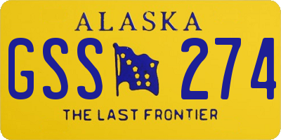 AK license plate GSS274
