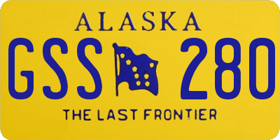 AK license plate GSS280
