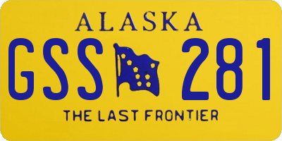 AK license plate GSS281