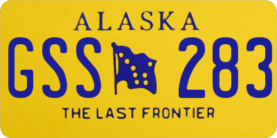 AK license plate GSS283