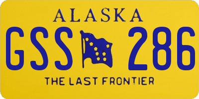 AK license plate GSS286