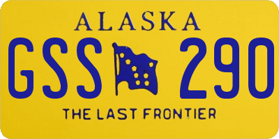 AK license plate GSS290