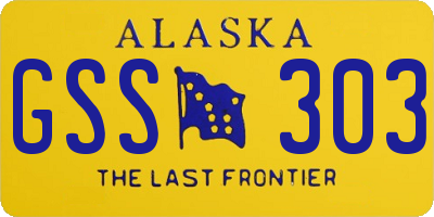 AK license plate GSS303