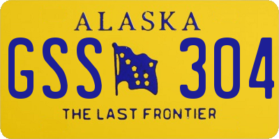AK license plate GSS304