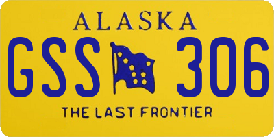 AK license plate GSS306
