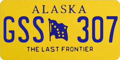 AK license plate GSS307