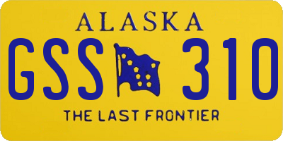 AK license plate GSS310