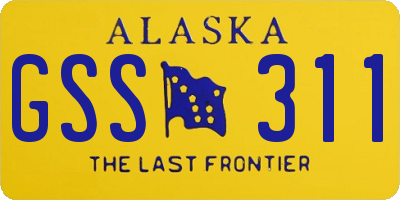 AK license plate GSS311