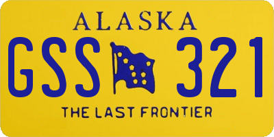 AK license plate GSS321