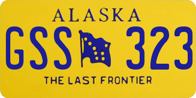 AK license plate GSS323