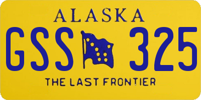 AK license plate GSS325