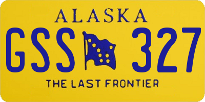 AK license plate GSS327
