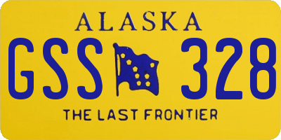 AK license plate GSS328