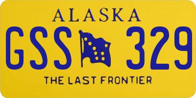AK license plate GSS329
