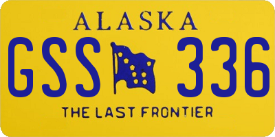 AK license plate GSS336