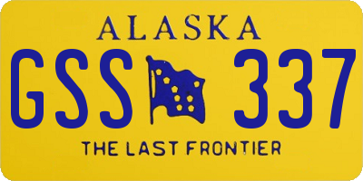 AK license plate GSS337