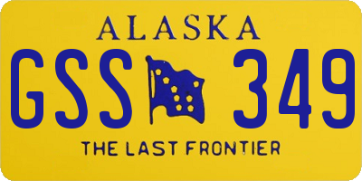 AK license plate GSS349