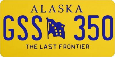 AK license plate GSS350