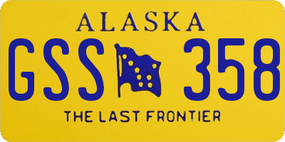 AK license plate GSS358