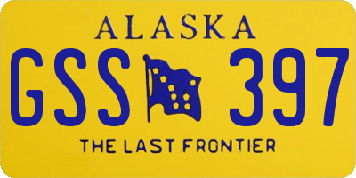 AK license plate GSS397