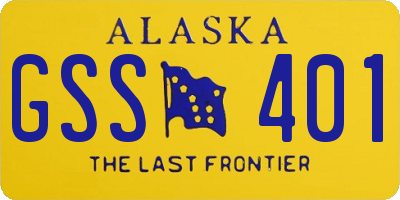 AK license plate GSS401
