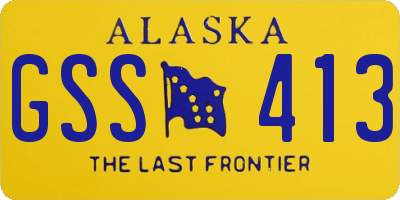 AK license plate GSS413