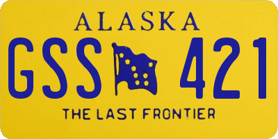 AK license plate GSS421