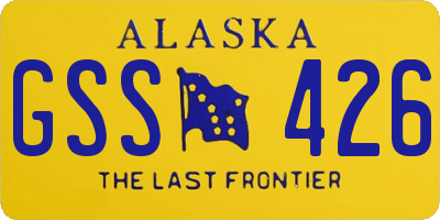 AK license plate GSS426
