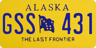AK license plate GSS431