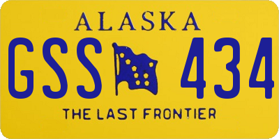 AK license plate GSS434