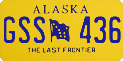 AK license plate GSS436