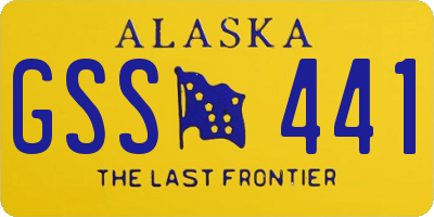 AK license plate GSS441
