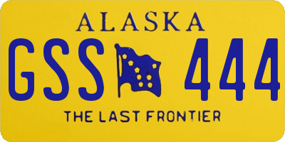 AK license plate GSS444