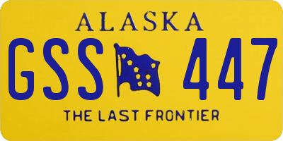 AK license plate GSS447