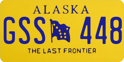 AK license plate GSS448