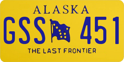 AK license plate GSS451