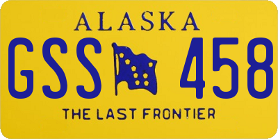 AK license plate GSS458