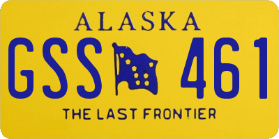 AK license plate GSS461