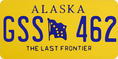 AK license plate GSS462